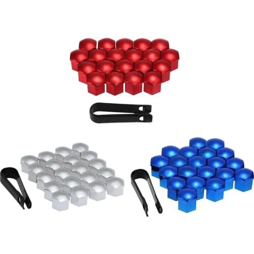 20pcs Universal 21mm Wheel Nut Covers Lug Nut Caps Screw Protector
