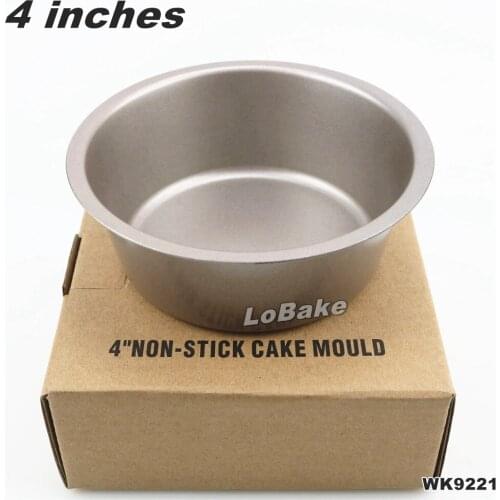 4 inches smooth surface hard carbon steel nonstick round cake mould small mousse cheesecake pan pudding jelly holder DIY baking