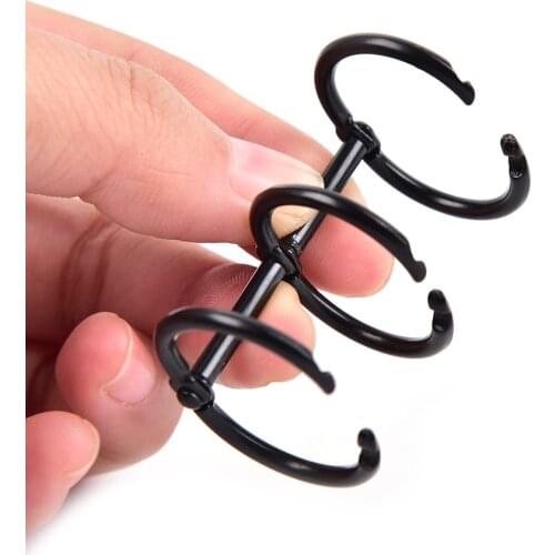 A5 A6 Stainless Steel Binder Metal Spiral Binder Clip File Clip Album Scrapbook Binder Clip Ring Office Stationery Supply ZMONH