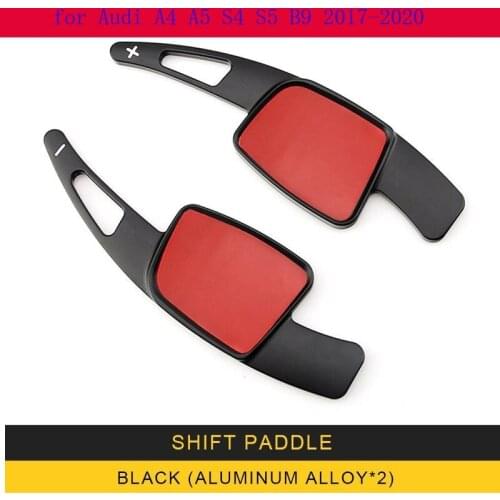 Car Accessories Steering Wheel Shift Paddle Pad Cover Frame Sticker Trim Interior Decoration for Audi A4 A5 S4 S5 B9 2017-2020