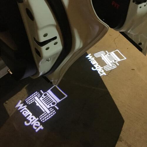 1/2pcs Car LED Courtesy ghost shadow welcome light Wrangler Logo For JEEP Renegade Wrangler Cherokee Compass Car Accessories