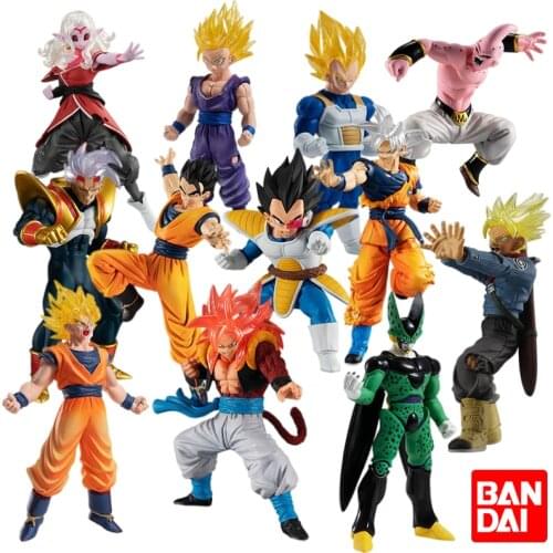 Bandai Dragon Ball Torankusu Broly Gogeta Baby Vegeta Cell Son Gohan Goku Anime Figure Collection Model Toys Birthday Gift 6-9cm