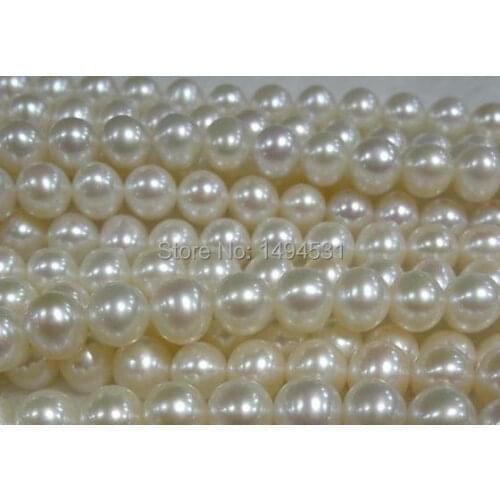 6MM AAA Near Round Potato Shape White Color Freshwater Pearl Strand, Loose Pearl Beads,Diy Jewelry Material