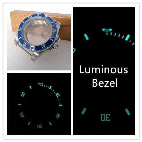 40mm Sapphire Glass SS Watch Case Fit Eta2836 Nh35 Automatic Movement mans watch