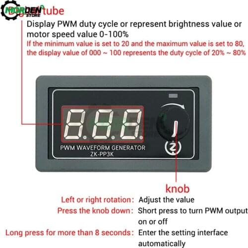 Digital Display RPM Adjustable PWM Controller Pulse Generator Lighting LED Motor Speed Controllers PP3K Electrical Equipment