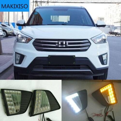 For Hyundai ix25 Creta 2014 2015 2016 Driving DRL Daytime Running Light fog lamp Relay 12V LED Daylight car styling