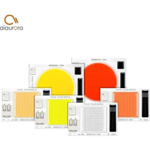 Phytolamp for plants DOCB AC LED COB Chip Grow Plant Light Full Spectrum AC 220V 50W 80W 100W For Indoor Plant Seedling Flower