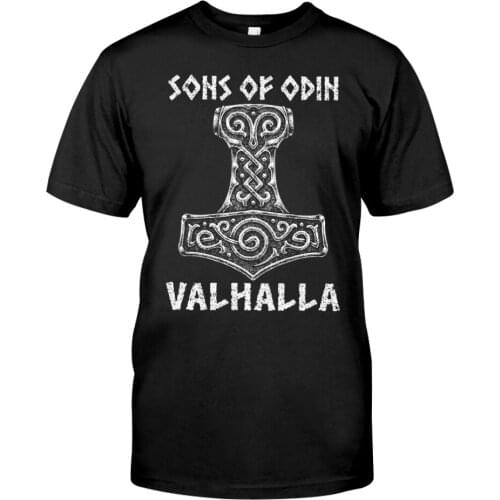 Viking Symbol Mens Cotton T shirts Son Of Odin Tattoo 3D Printed Harajuku Fashion Short Sleeve Summer Casual Unisex Tops