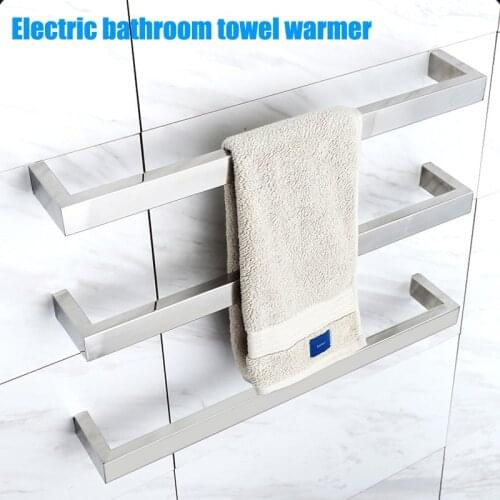 Square Pipe Electric towel rack Single rod Combined Electric bathroom towel warmer 304 stainless steel