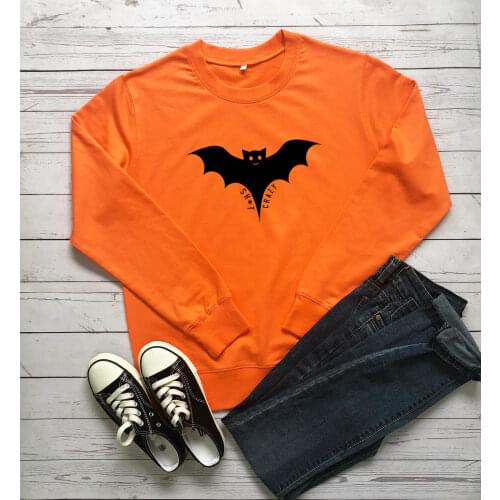 Bat Crazy Cute Halloween sweatershirt young hipster grunge tumblr party hipster pullovers gothic street style vintage art tops