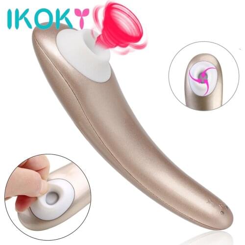 IKOKY Breast Massager Tongue Clit Sucking Vibrator Sex Toys for Women Clitoris Vagina Stimulator Nipple Sucker Oral Sex