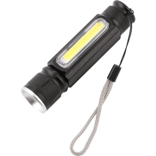 Powerful LED Flashlight USB 2-in-1 spotlight Magnet Cob LED XM-L T6 Rechargeable Torch Handy LED Flash Light Pocket Camping lamp