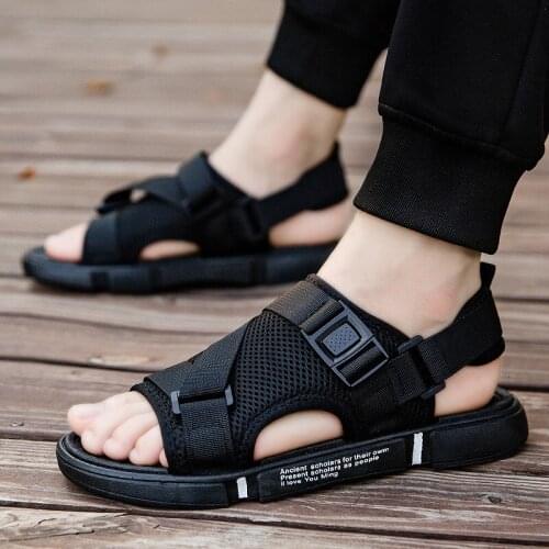 Mens Sandals Summer Comfortable Slip Thick Sandals Summer Beach Shoes For Lovers Personality Outdoor Casual Shoes Slipper