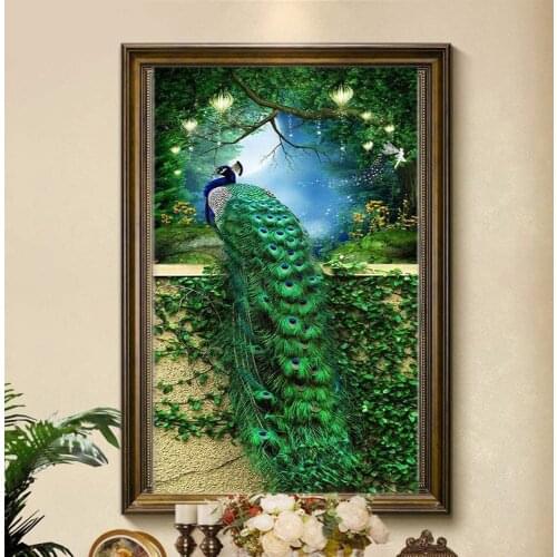 Animal Peacock DIY 11CT Cross Stitch Embroidery Kits Needlework Craft Set Cotton Thread Printed Canvas Home Decoration Sell