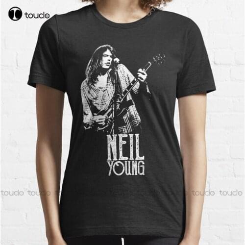 New Young Neil - The White Stencil T-Shirt Cotton Tee Shirt men tshirts Unisex