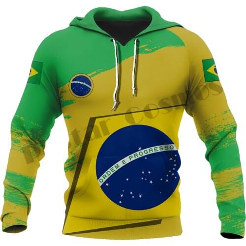 PLstar Cosmos 3DPrint Newest Brasil Country Flag Art Unique Men/Women Cozy Hrajuku Casual Streetwear Hoodies/Zip/Sweatshirt -3