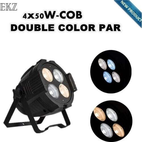 NEW 4eyes 4x50w LED Warm and Cool White 200W Led Audience Wash Par Cans DMX LED COB 200W LED PAR Weddings Bars Clubs