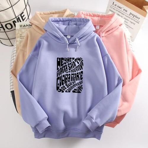 Harajuku Letter Clothes Casual Pullover Streetwear Oversized Sweatshirt Hoodies Kawaii Autumn Winter Hoodie for Teenager Girls