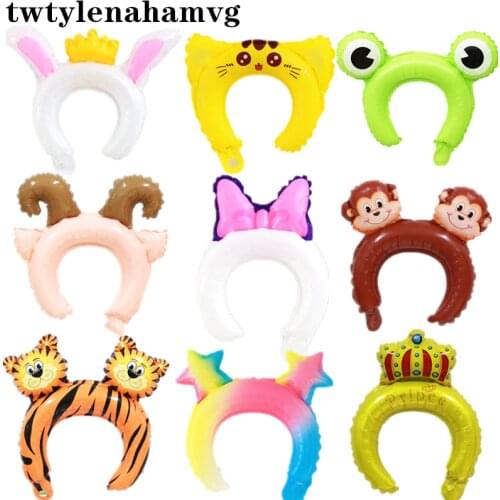 New Yellow And White Cartoon Animal Hair Accessories Aluminum Foil Balloon Birthday Childrens Day Party Decoration Baby DIY Toy