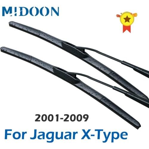 MIDOON Wiper Blades for Jaguar X-Type Fit Hook Arms 2001 2002 2003 2004 2005 2006 2007 2008 2009