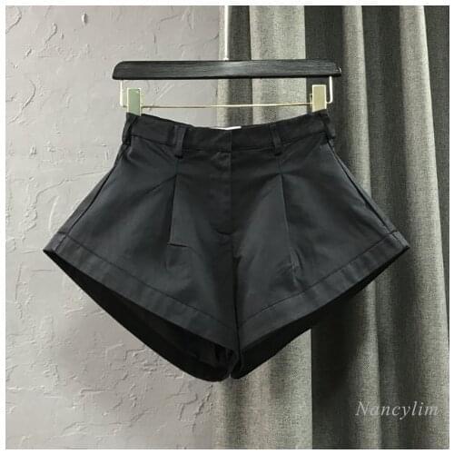 Korean Style High Waist Shorts Womens Flare Short Trousers Spring and Summer Leisure Female Clothing 2021 Nancylim