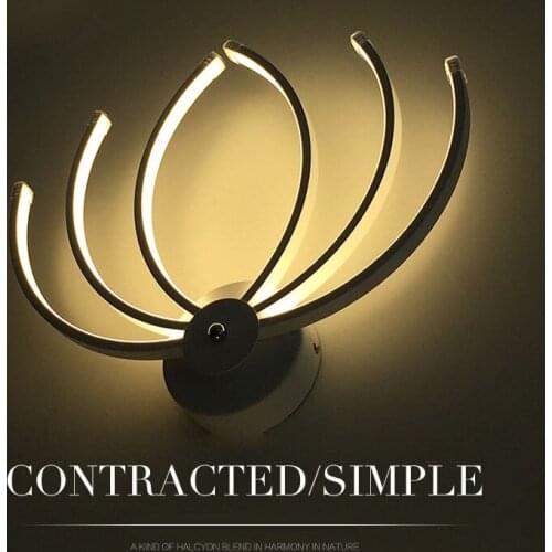 Modern Nordic Contracted/Simple Led Aluminum Painted White Acrylic Shade Wall Lamp for Staircase Aisle Cafe bedside Bedroom Bar