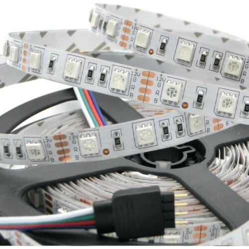 12 V LED Strip Light Tape SMD 5050 60Leds/M LED Strip Light Tape RGB LED Strip lighting diode Ribbon tape Flexible NO Waterproof