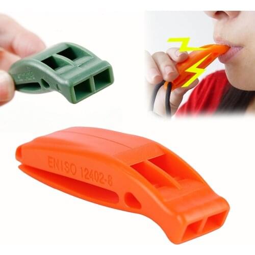 Whistle 4 Color Camping Hiking Outdoor Tools Tactical Survival Sentinel Hikes Loud Plastic Dual Band Match