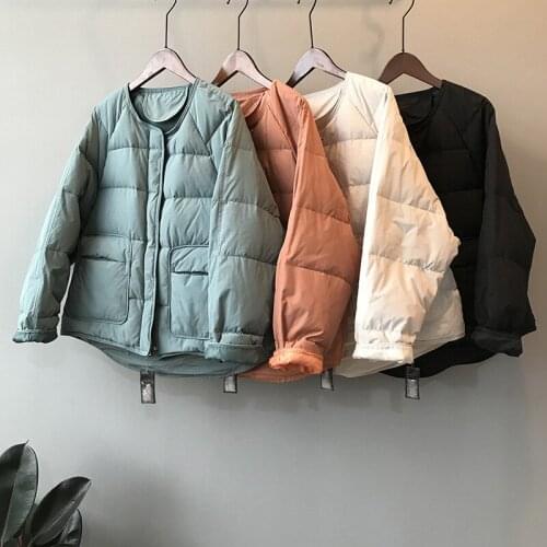 Warm cotton clothes new winter style loose round neck bread clothes light jacket ladies jacket