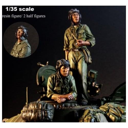 Unassambled 1/35 stand ancient warrior Tank Crews (3 figures) Resin figure miniature model kits Unpainted