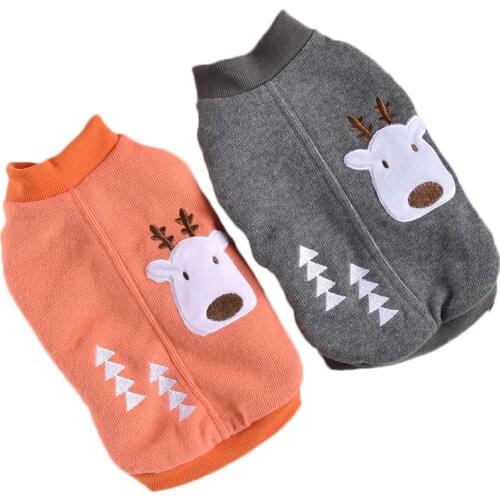 Knitted Deer Pet Coat For French Bulldog Terrier Two Legs Dog Sweater Elk Design Puppy Coat Winter Warm Apparel XS XXXL Cat Shop