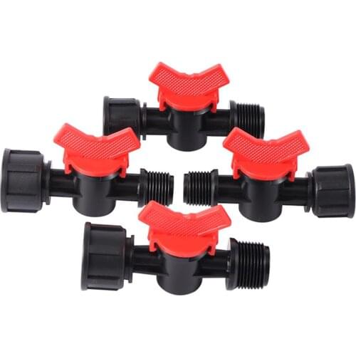 1/2" 3/4" Female Male Threaded Mini Ball Water Valve Garden Water Connector Drip Irrigation Valve Hose Switch Water Controller