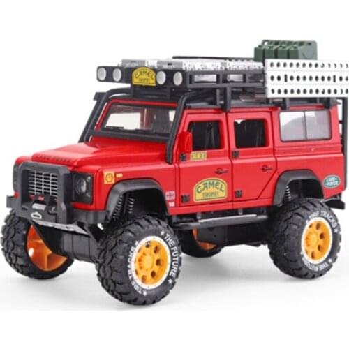 1:28 Diecast Metal Toy Car Model Alloy Lands Rovers Suv Metal Car Simulation Car Sound And Light Pull Back Car Toy For Kids Gift