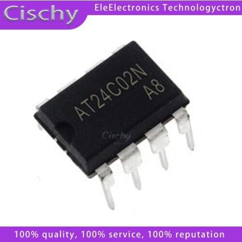 10PCS AT24C02 24C02N 24C02 24C02AN 24C02BN DIP-8