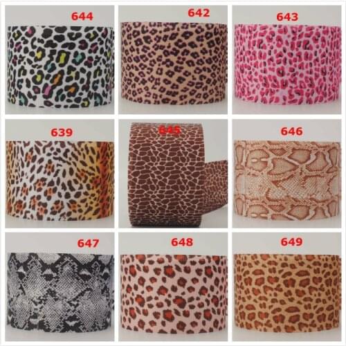 10yards - 22/25/38/50/75mm -Leopard pattern ribbon -Leopard designs printed grosgrain ribbon/satin ribbon