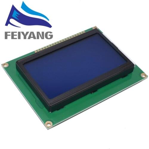 128*64 DOTS LCD module 5V blue screen 12864 LCD with backlight ST7920 Parallel port LCD12864