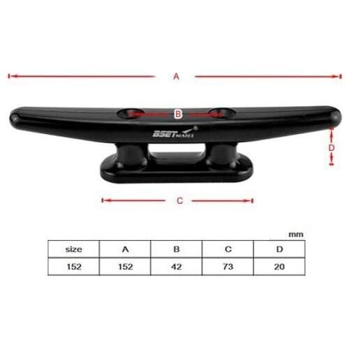 152mm Yacht Kayak Marine Cleat Boat Anchor Line Tie Down Cleat With Screws