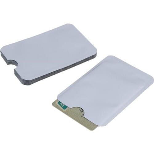 20Pcs/Lot Anti Theft Bank Credit Card Protector NFC RFID Blocking Cardholder Wallet Cover Aluminium Foil ID Business Card Case