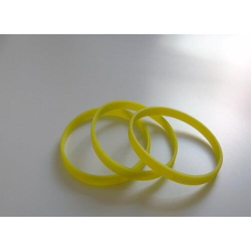 50pcs/Lot customized screen print 6mm Solid silicone wristband with personalized words for events P20050403