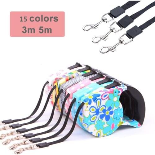 Automatic Retractable Dog Leash Fashion Printed Auto Traction Rope For Small Medium Dog Cat Walking Running Pet Leashes Supplies