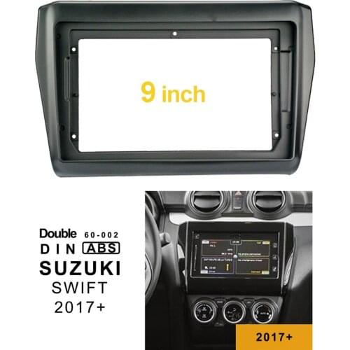2Din 1Din Car CD DVD Frame Audio Fitting Adaptor Dash Trim Facia Panel 9inch For SUZUKI SWIFT 20171819 Double Din Radio Player