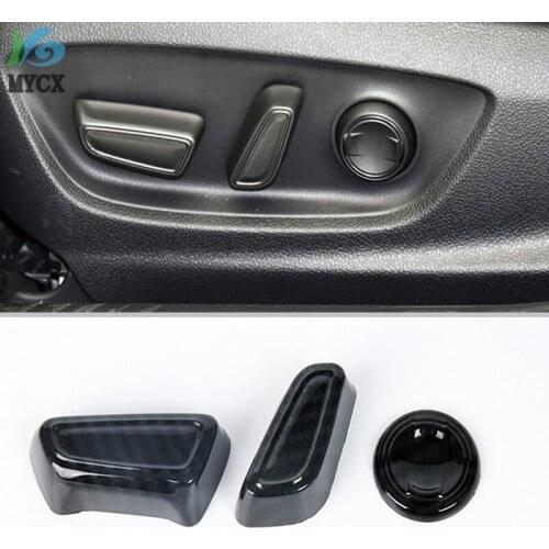 5PCS Seat Adjust Button Switch Cover Decorative Sticker Trim For Toyota Camry 2018-19 Chrome Car Accessories Decorative Sticker