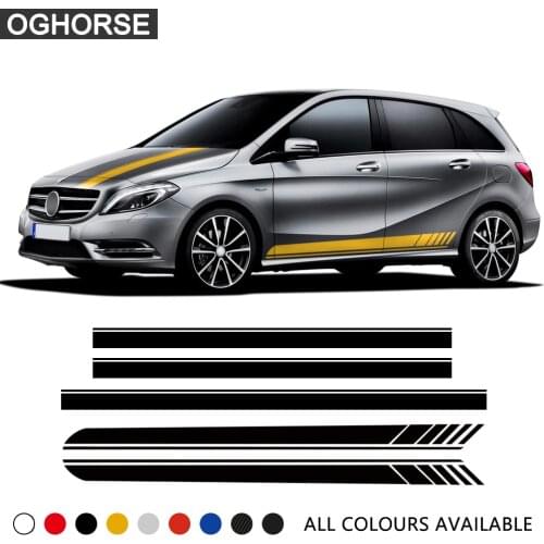 Edition 1 AMG Styling Decal for Mercedes Benz B Class W246 W247 B180 Door Side Skirt Sticker Bonnet Roof Rear Stripes Kit