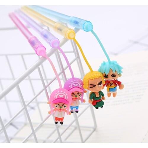 Ellen Brook 1 PCS Korean Stationery Characters Pendant Gel Pen School Officel Supplies Stationery Cute Kawaii Sweet Pens