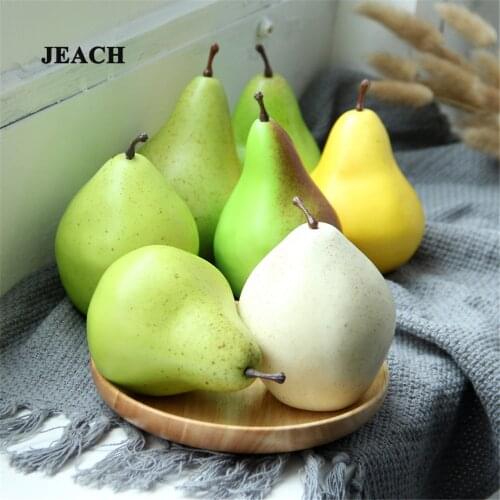 Simulation pears fake fruit decoration sketch photography props bar cafe desktop shop decor teaching toys artificial fruit model