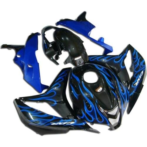 Quality 100%Fit Fairing kit for CBR 600 RR 2007 2008 F5 07 08 CBR600RR 07 08 injection Blue flame black fairings D