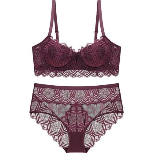 Cute Lace Non Padded Sexy Bra Set Lingerie Women Unlined bra set Lingeries Sets Female Bra And Panty Underwear Set