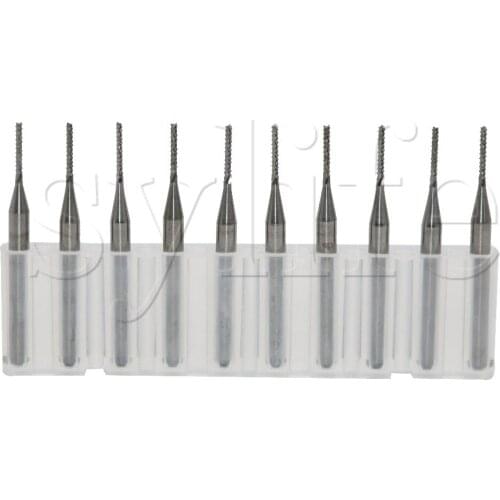 10pcs Wood Fibre Glass End Mill Engraving Bits 1.3 x 3.175mm Cutting Tools
