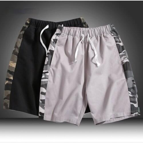 Side Mens Military Cargo Shorts 2021 New With Pockets Army Camouflage Tactical Shorts Men Cotton Loose Work Casual Short Pants