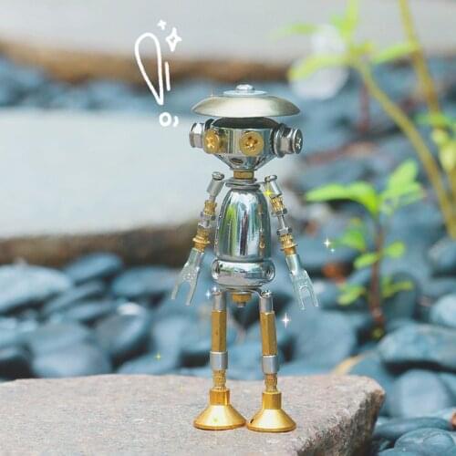 Random Blindbox DIY Mini Mecha Figure Series Metal Model Building Kit 3D Assembly Puzzel Toy